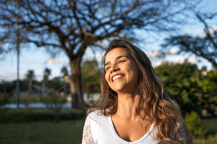 a happy woman