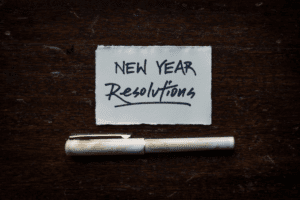 “New Year Resolutions” written on a piece of paper