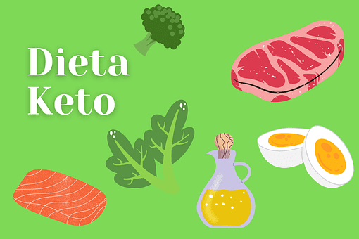 illustration of food for a keto diet