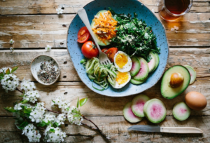 plate filled with keto-diet food